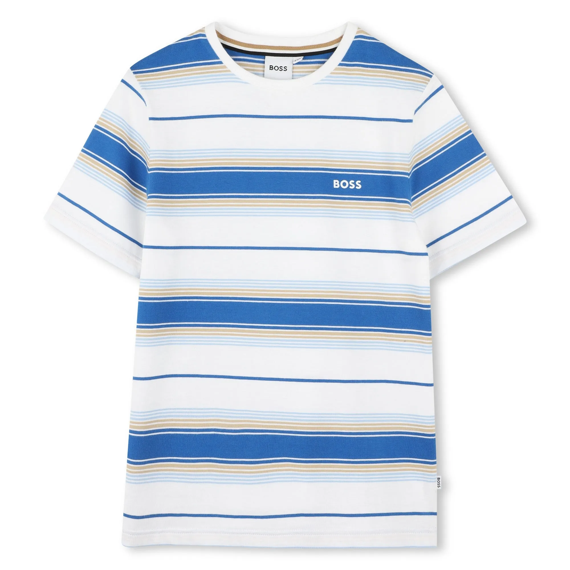 Boys Blue Stripe Short T-Shirt