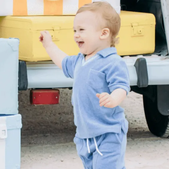 Boys Blue Towelling Set