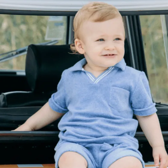 Boys Blue Towelling Set