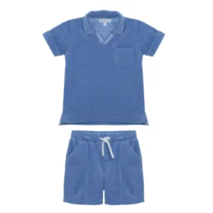 Boys Blue Towelling Set