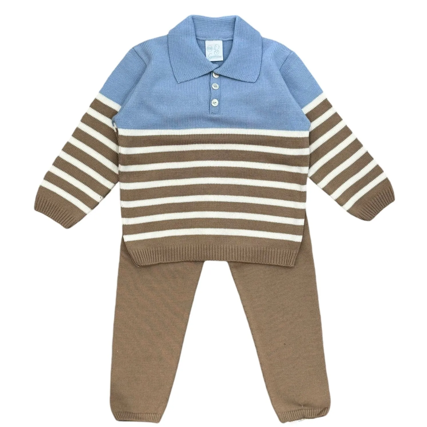 Boys Brown Knit Set