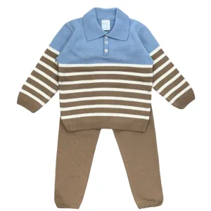 Boys Brown Knit Set