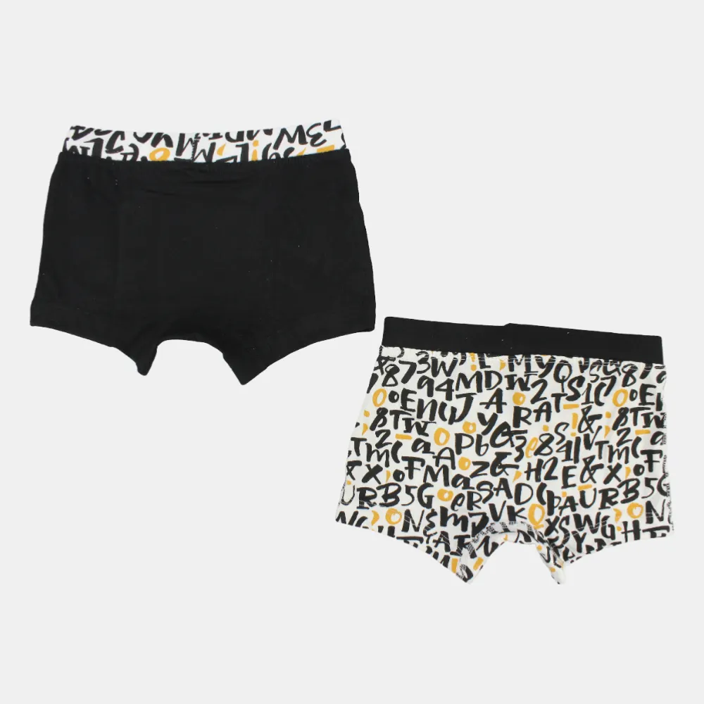 Boys' Cotton Boxer Shorts – Gray & Navy (Pack of 2)
