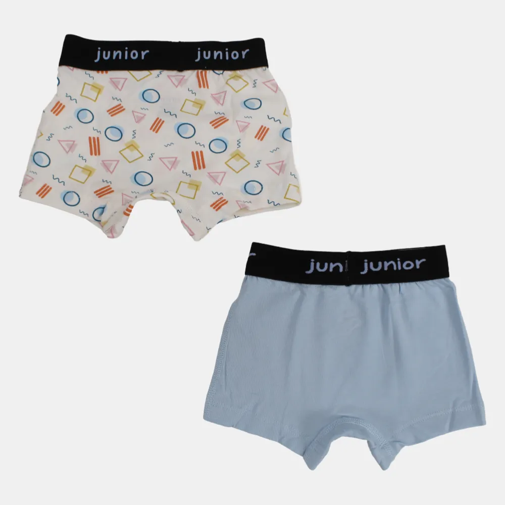 Boys' Cotton Boxer Shorts –  (Pack of 2)