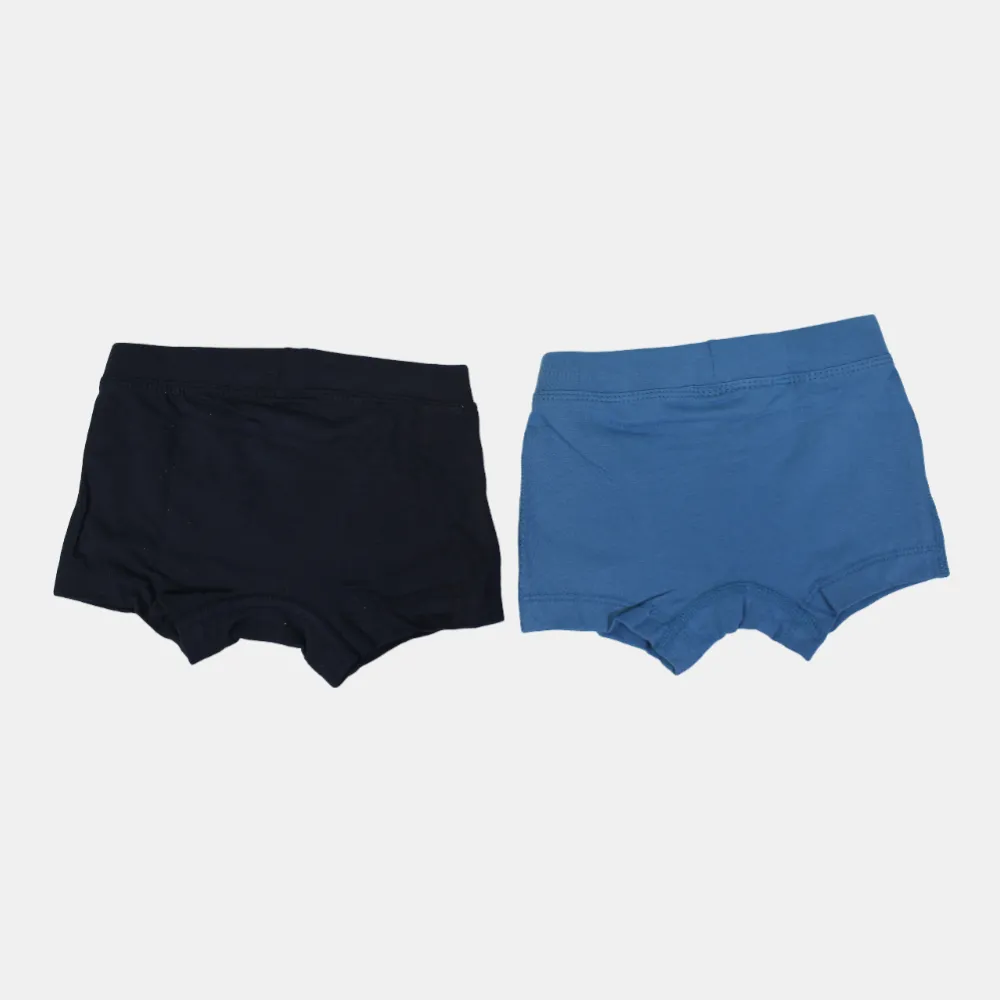 Boys' Cotton Boxer Shorts – Petrol & Navy (Pack of 2)