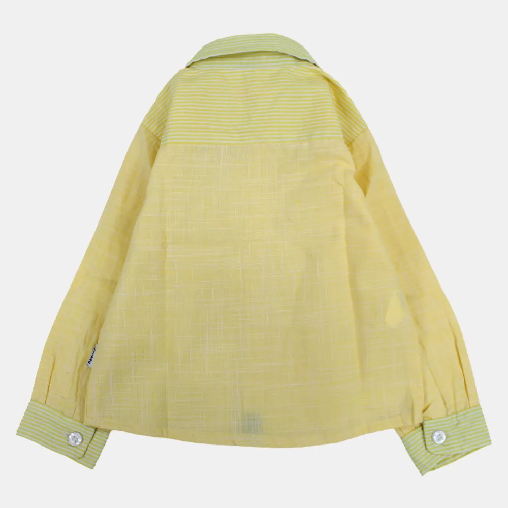 Boys Cotton Long-Sleeved Shirt with Fun Colors