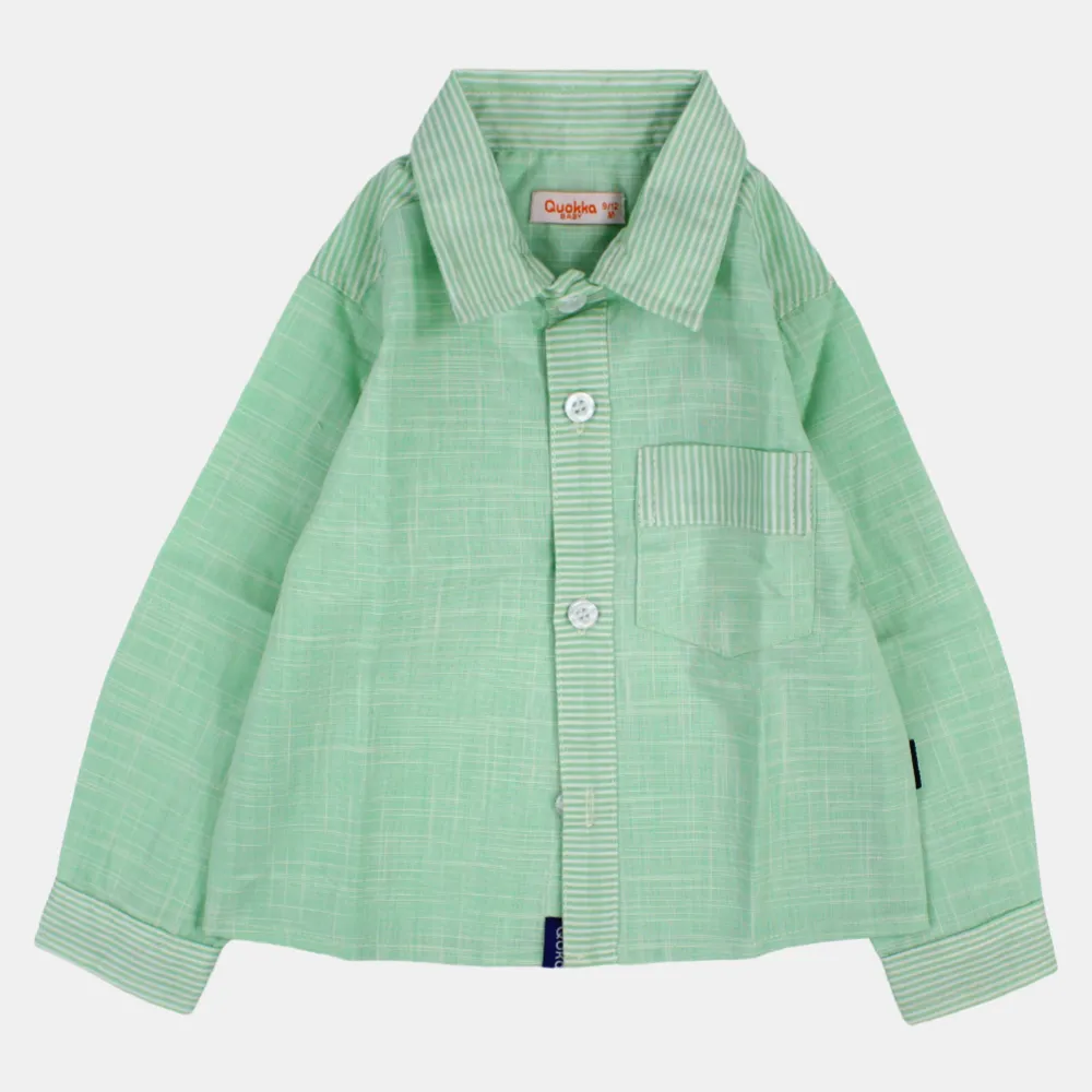 Boys Cotton Long-Sleeved Shirt with Fun Colors