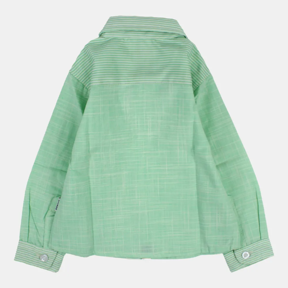 Boys Cotton Long-Sleeved Shirt with Fun Colors