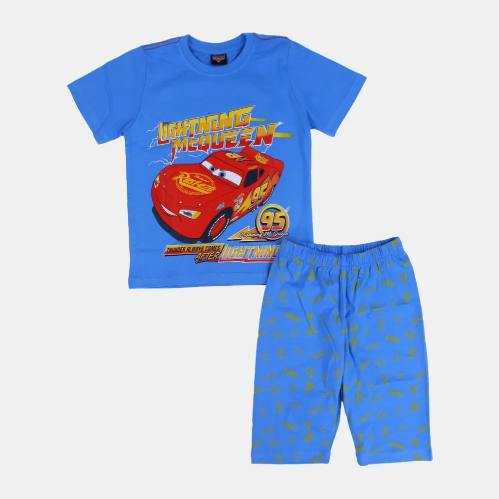 Boys Cotton Pajama Set - Cars Print