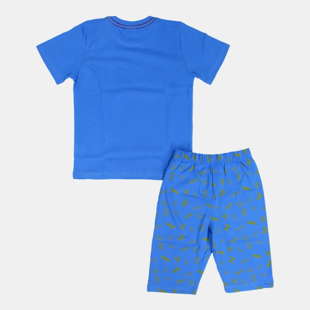 Boys Cotton Pajama Set - Cars Print