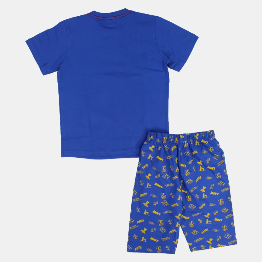 Boys Cotton Pajama Set - Cars Print