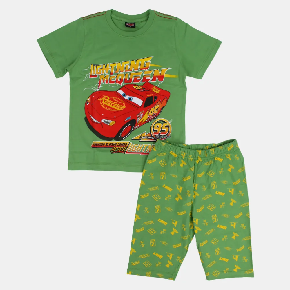 Boys Cotton Pajama Set - Cars Print