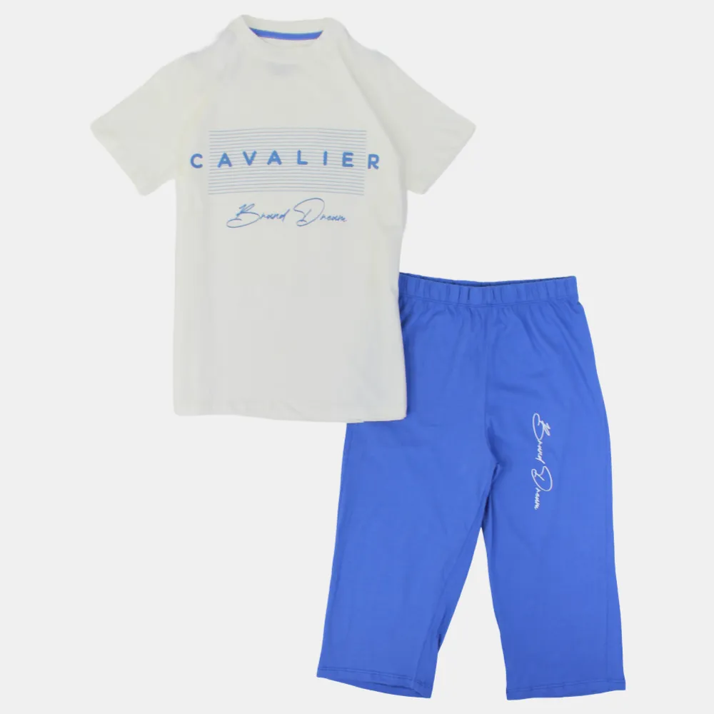 Boys Cotton Pajama Set - Cavalier Design