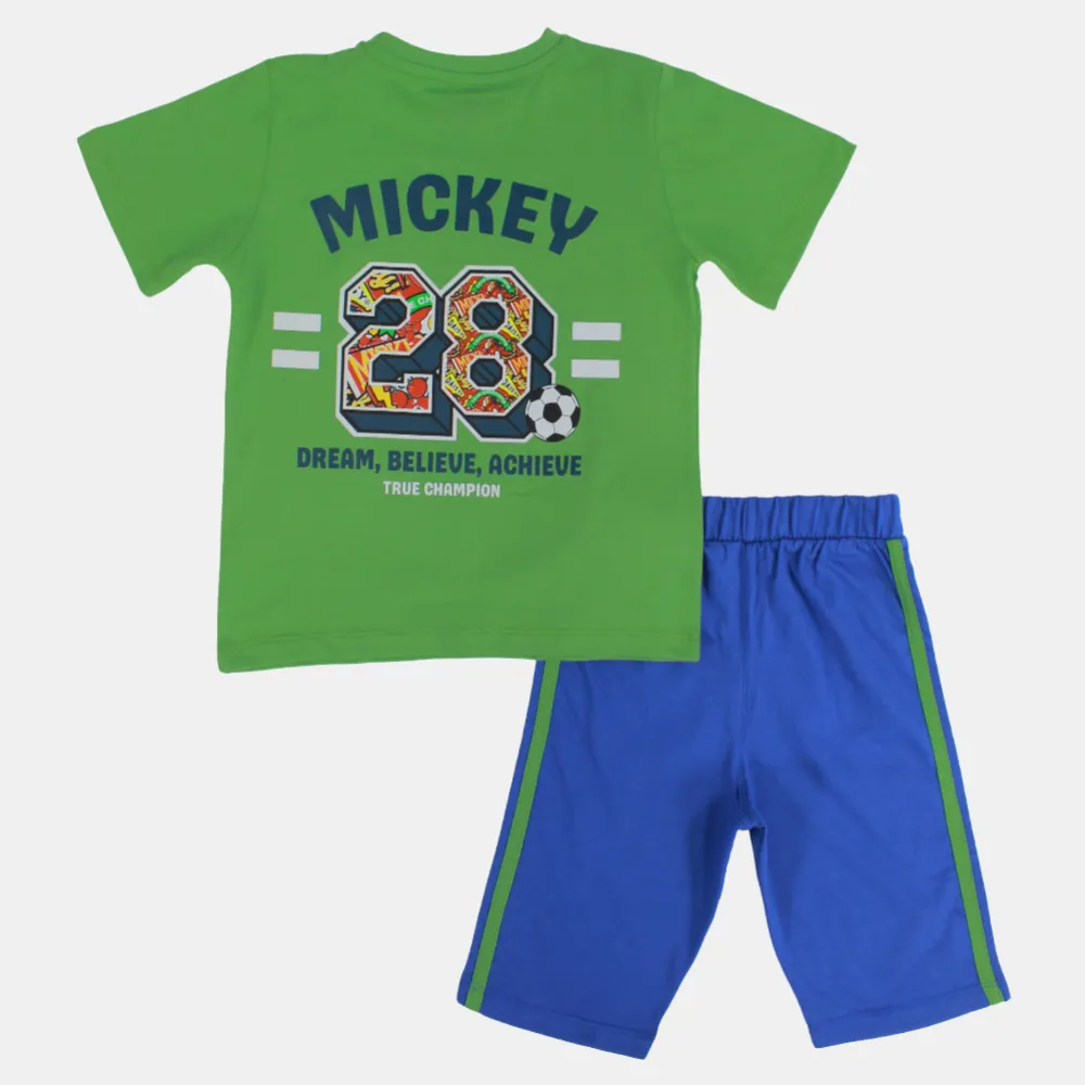 Boys Cotton Pajama Set - Mickey Mouse Design