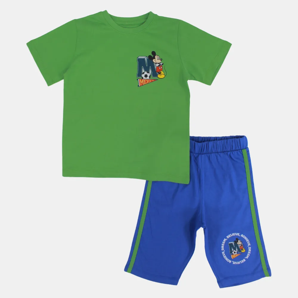 Boys Cotton Pajama Set - Mickey Mouse Design