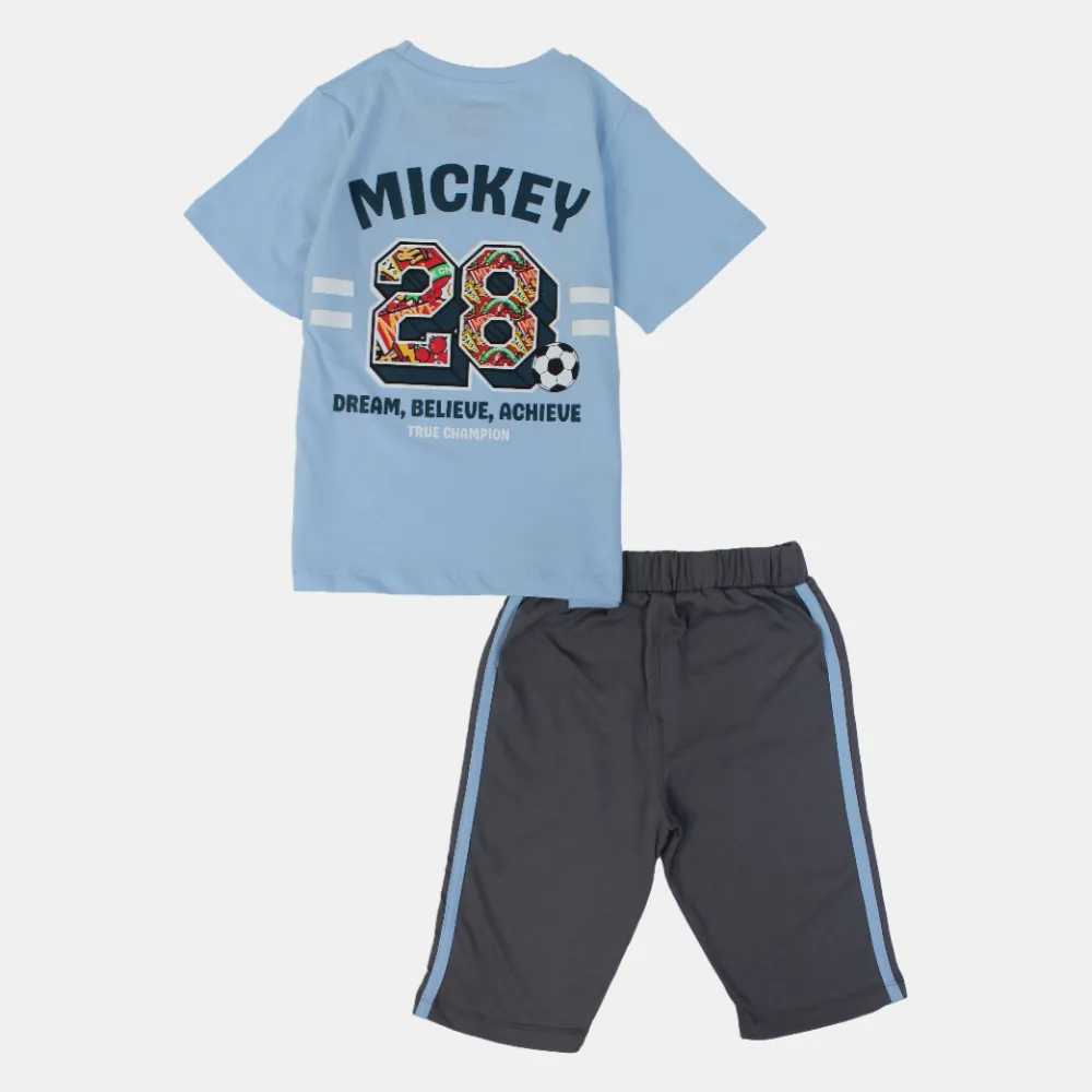 Boys Cotton Pajama Set - Mickey Mouse Design