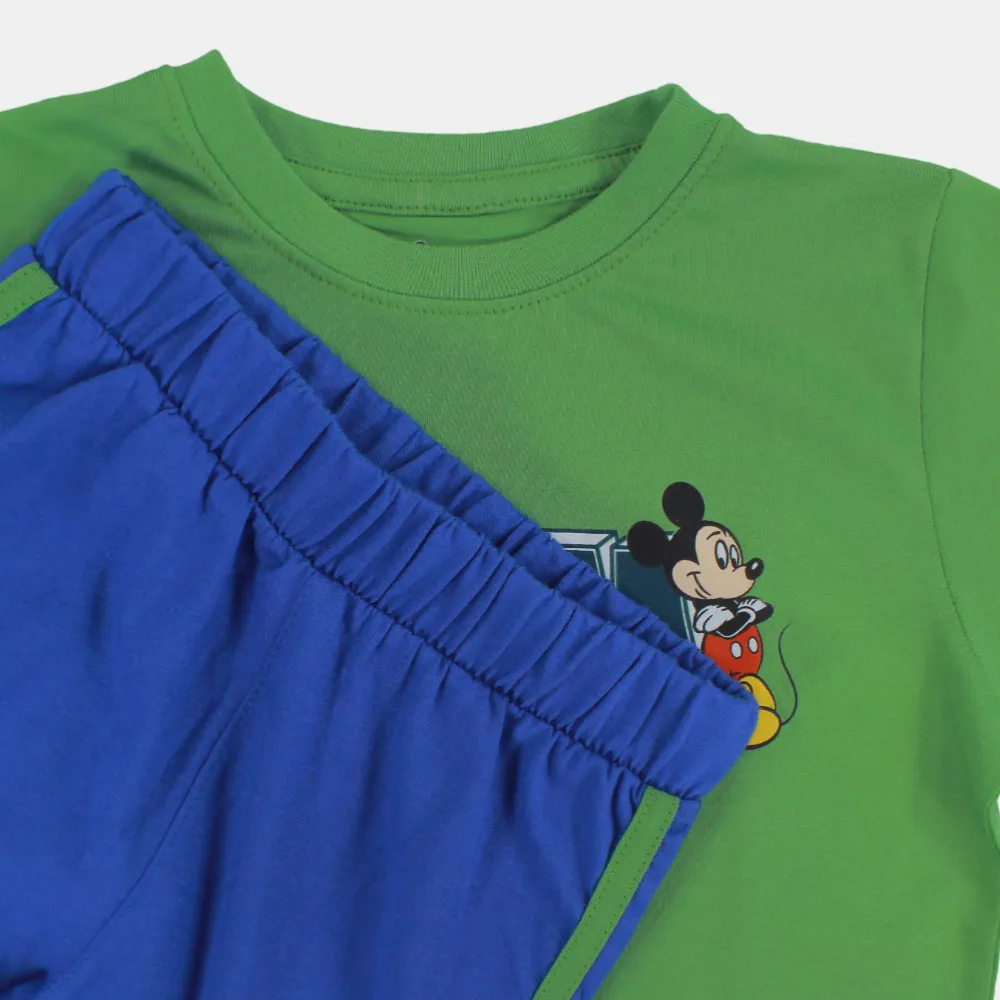 Boys Cotton Pajama Set - Mickey Mouse Design