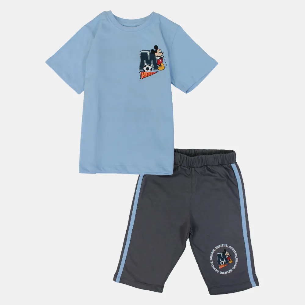 Boys Cotton Pajama Set - Mickey Mouse Design