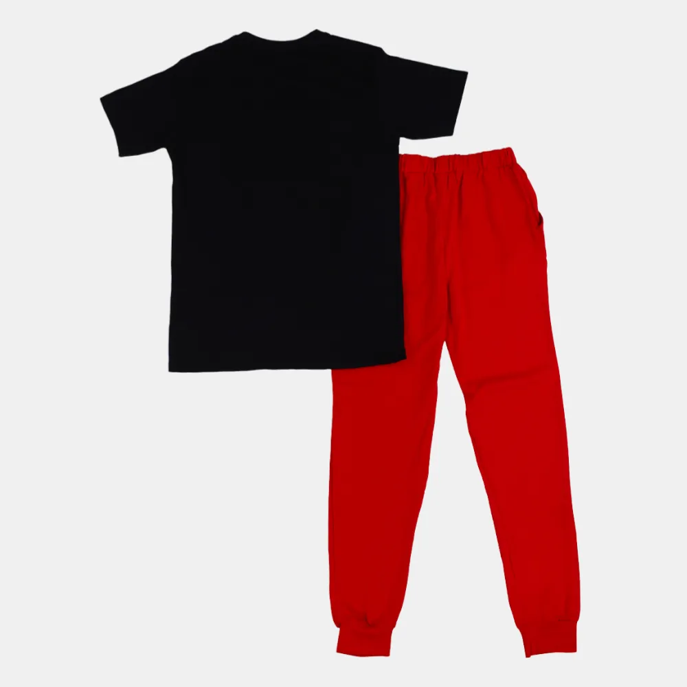 Boys' Cotton Pajama Set – Multicolor