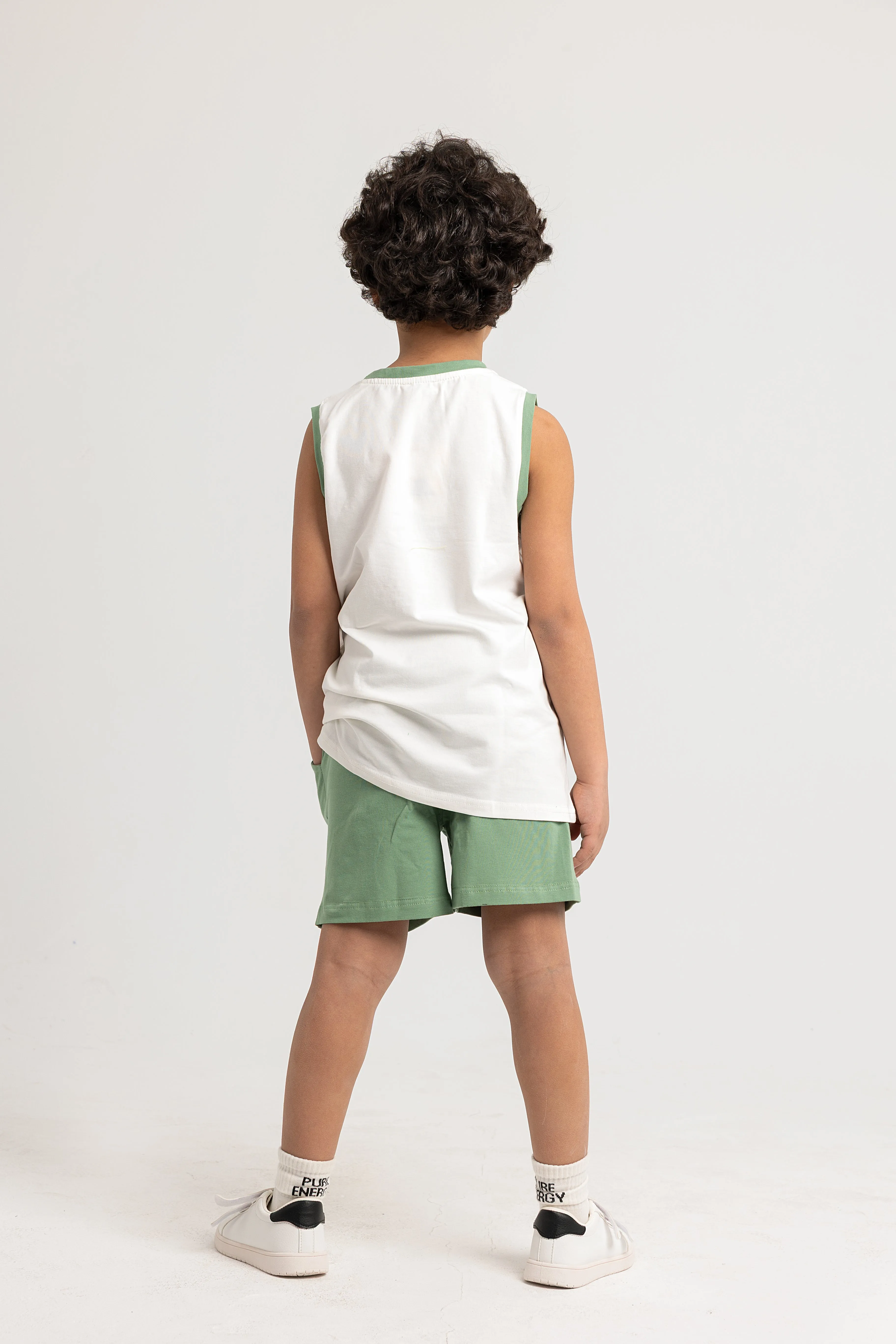 Boys Cotton Pajama Set - "Stronger" Print