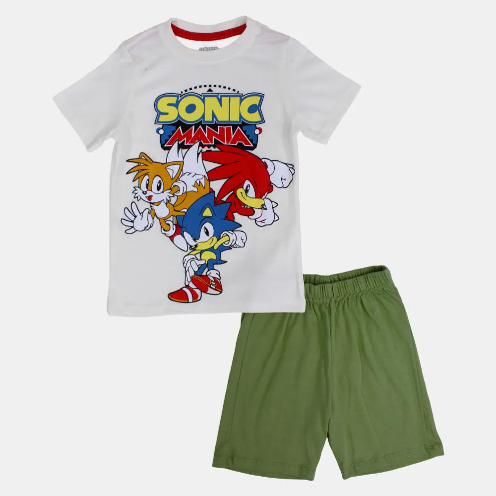 Boys Cotton Pajama Set - Sonic Mania Design