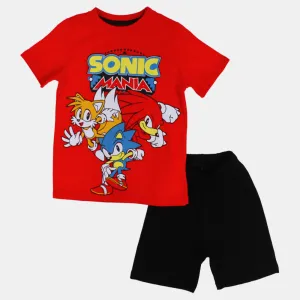 Boys Cotton Pajama Set - Sonic Mania Design