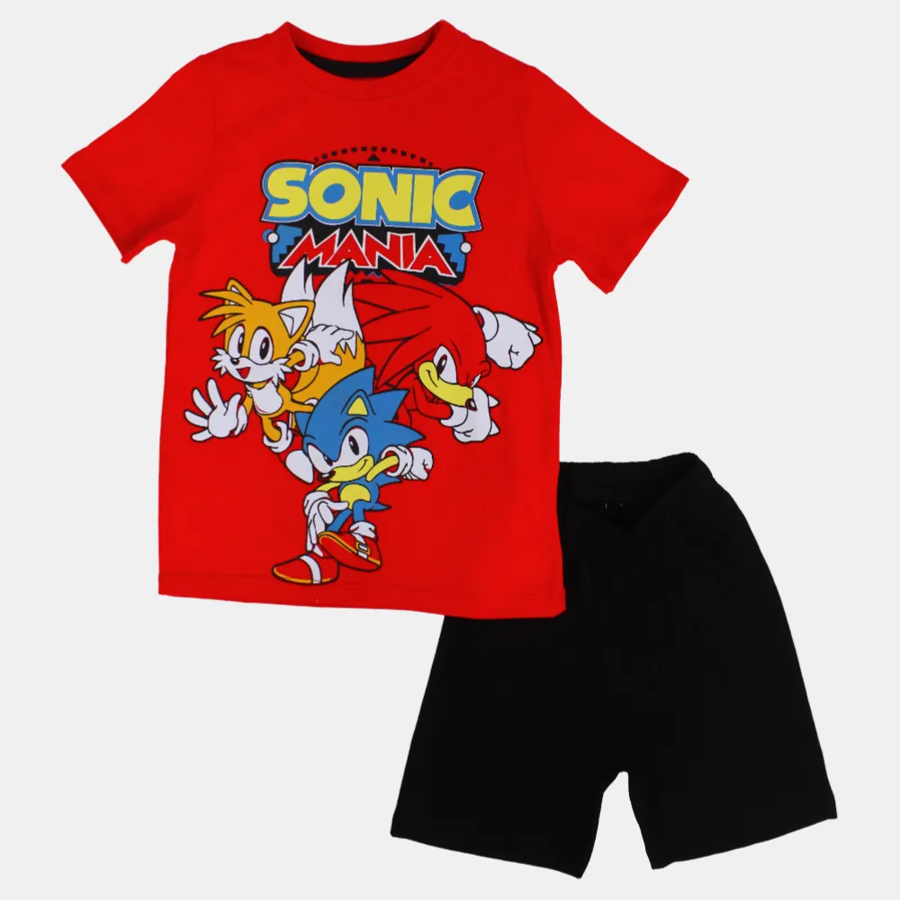 Boys Cotton Pajama Set - Sonic Mania Design