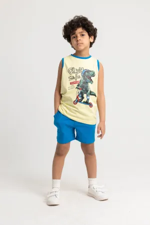 Boys Cotton Pajama Set - Stay Safe Dino Design
