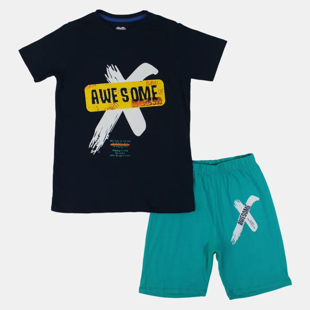 Boys Cotton Pajama Set with Awesome Design