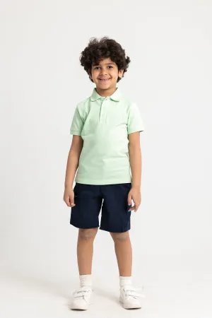 Boys Cotton Plain Polo Shirt