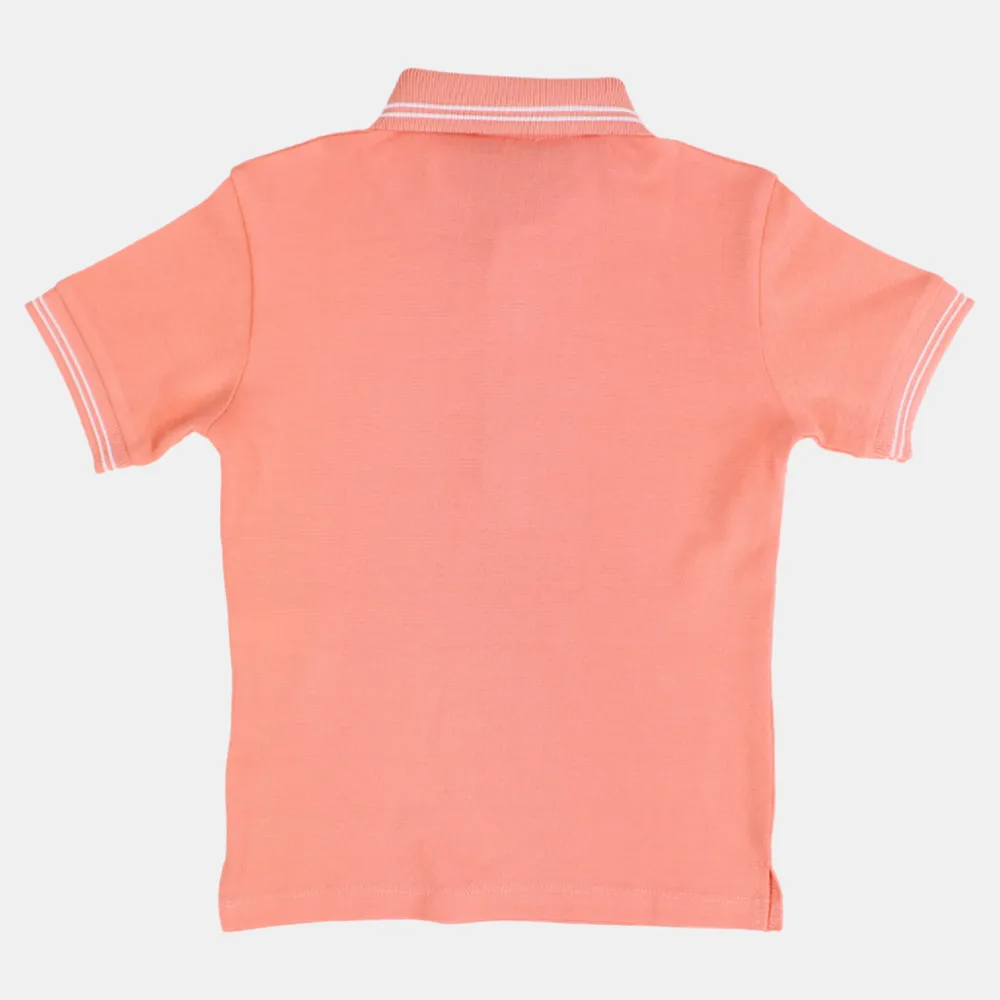 Boys Cotton Plain Polo Shirt