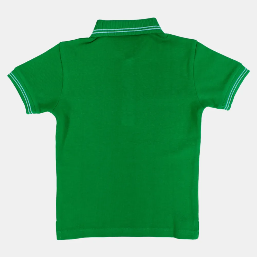 Boys Cotton Plain Polo Shirt
