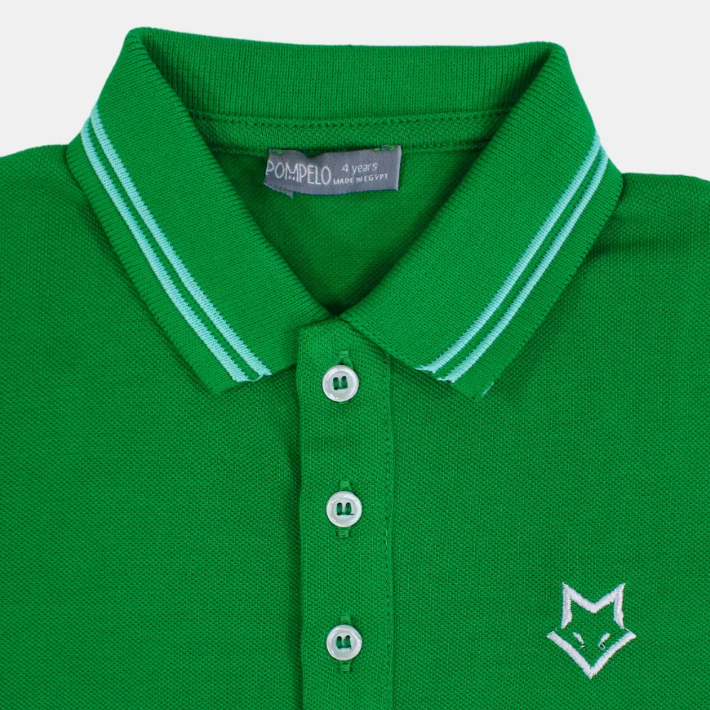 Boys Cotton Plain Polo Shirt