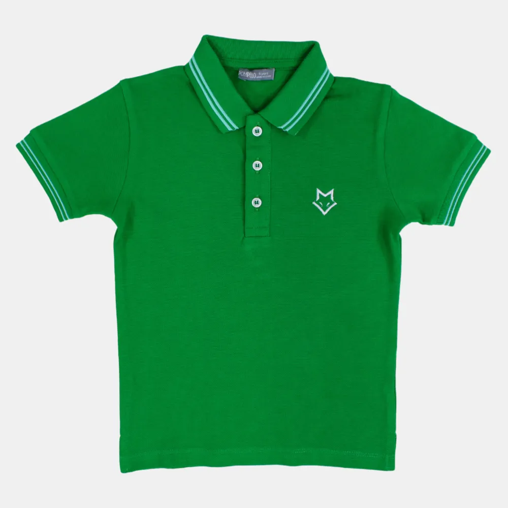 Boys Cotton Plain Polo Shirt