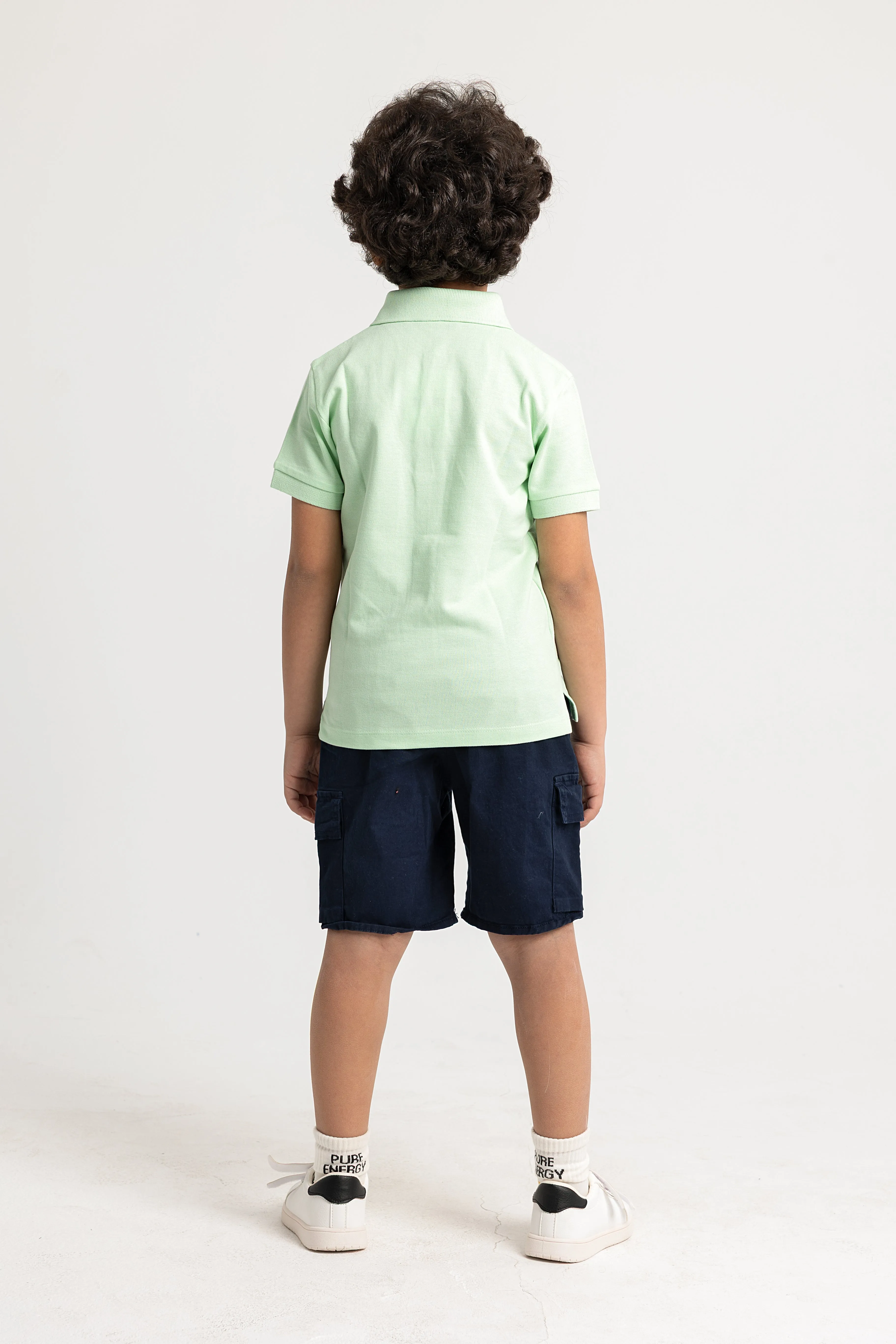 Boys Cotton Plain Polo Shirt