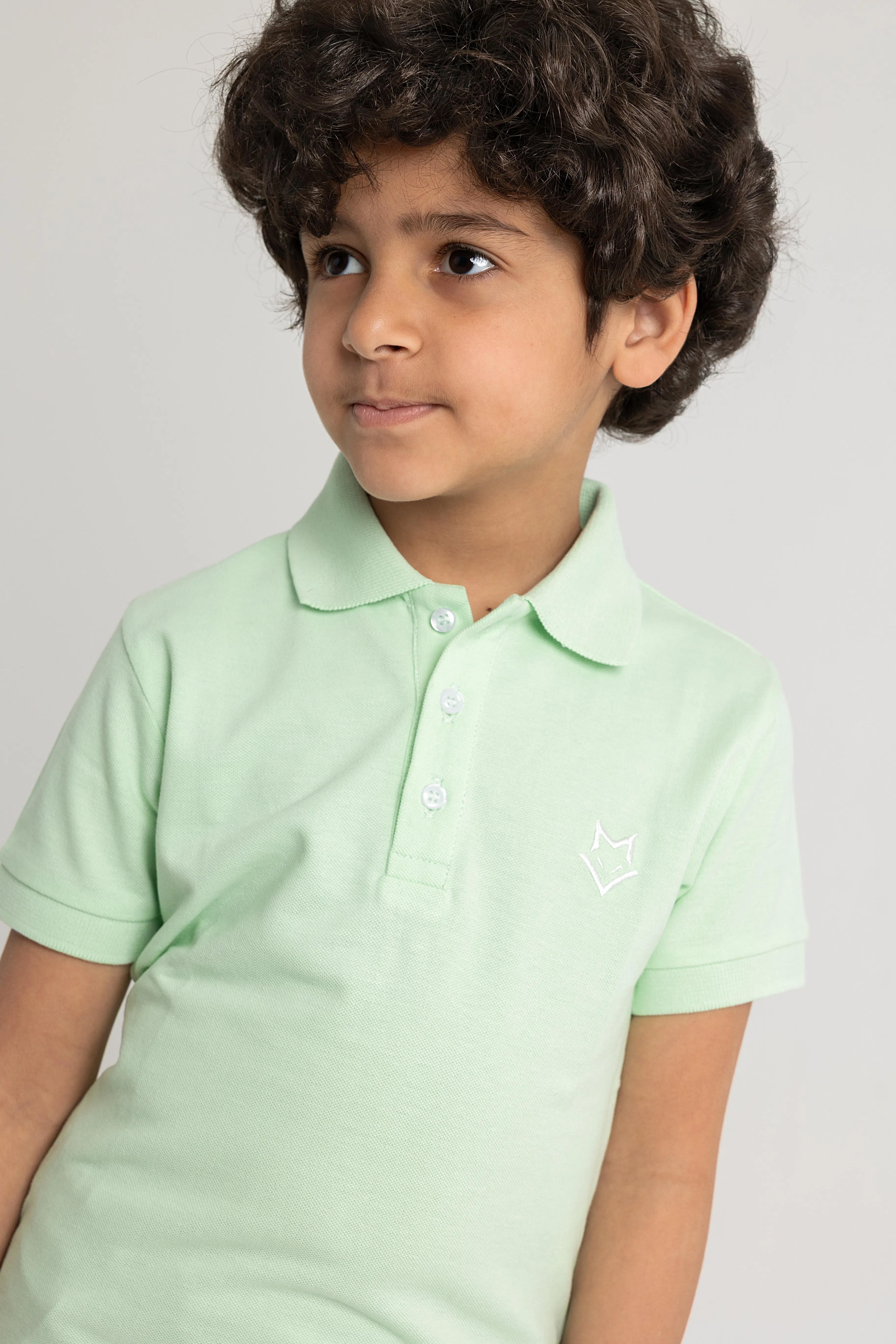 Boys Cotton Plain Polo Shirt