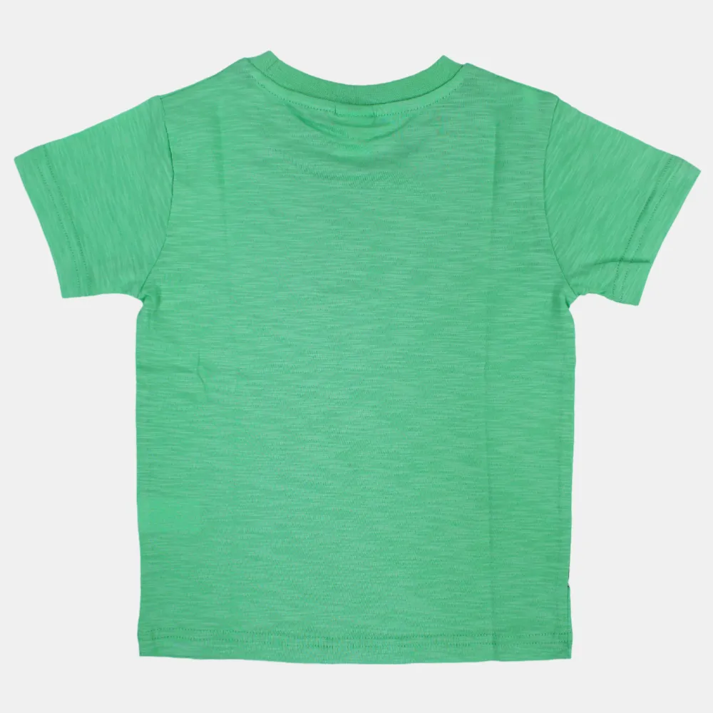 Boys Cotton Short-Sleeved T-Shirt with Cars Design