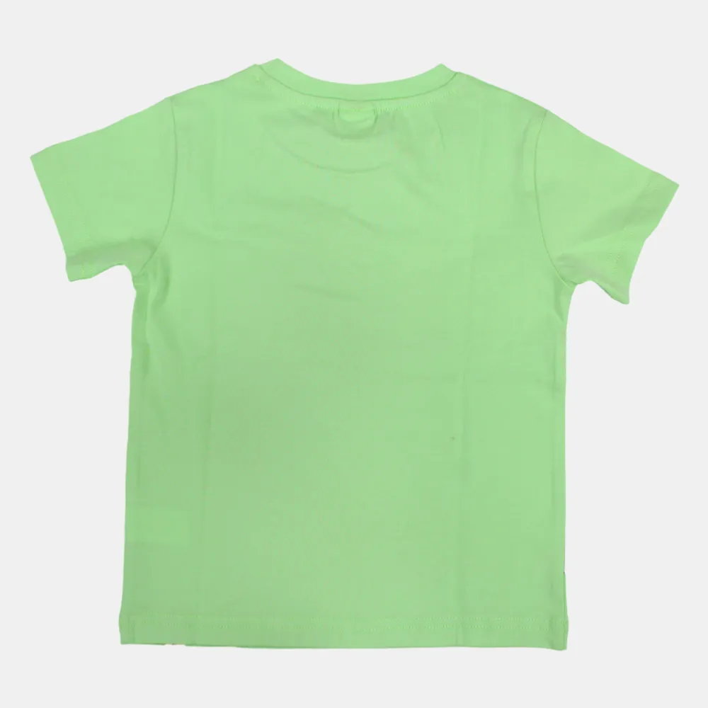 Boys Cotton Short-Sleeved T-Shirt with Cars Design