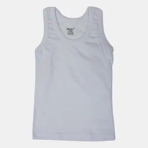 Boys' Cotton Sleeveless Undershirt – White (Sporty Strap Design)