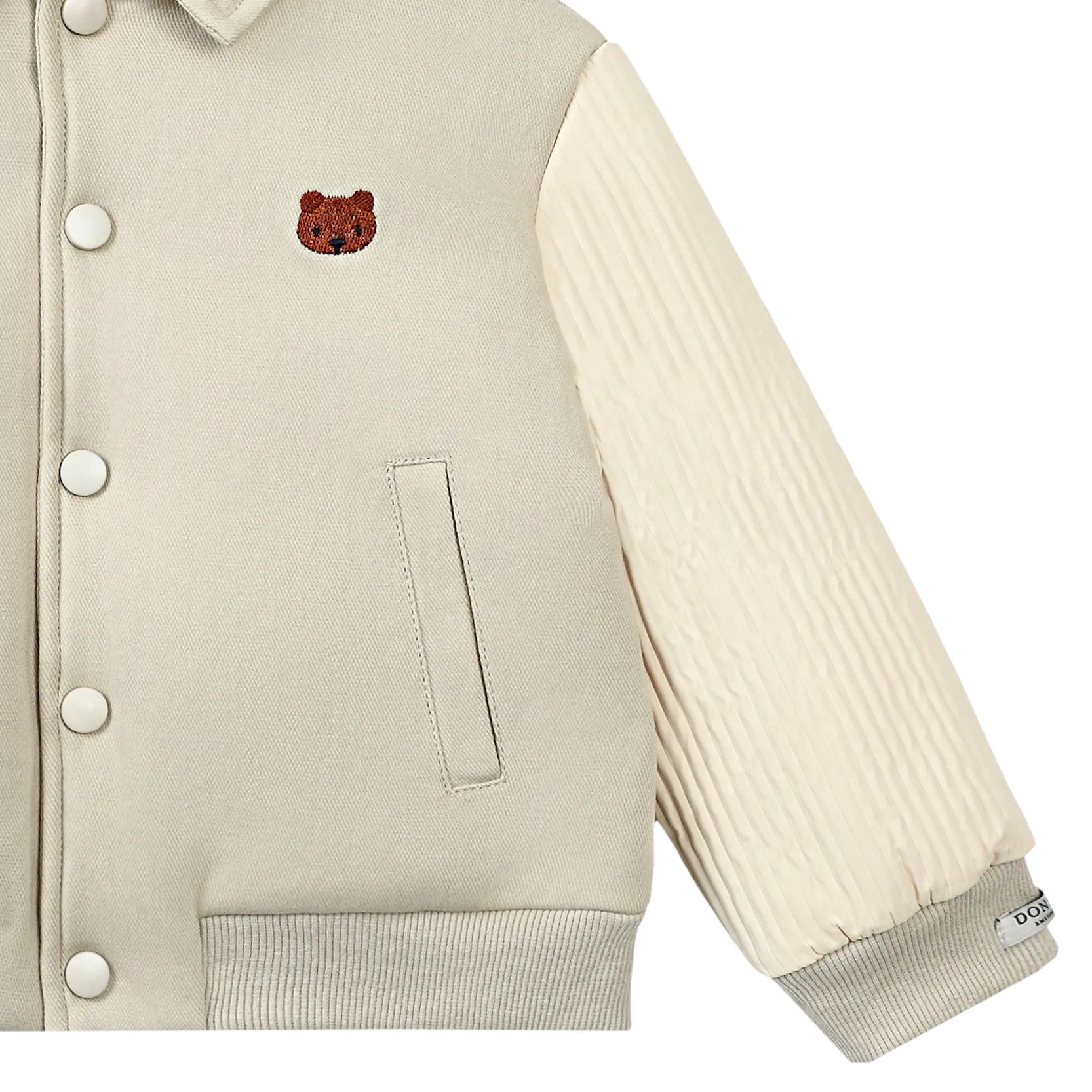 Boys Cream Bear Jacket