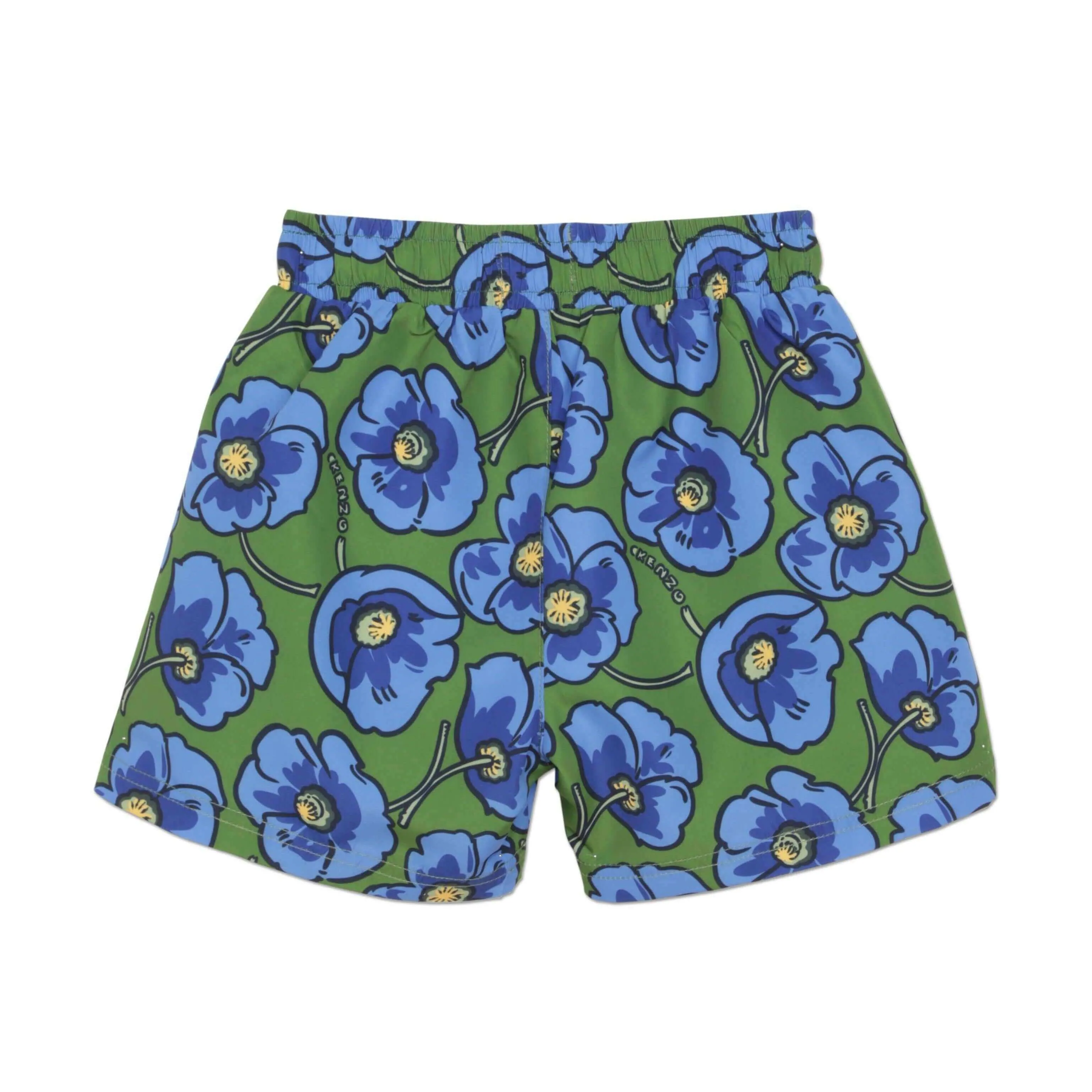 Boys Green Flower Swim Shorts