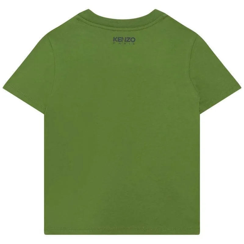 Boys Green Flower T-shirt