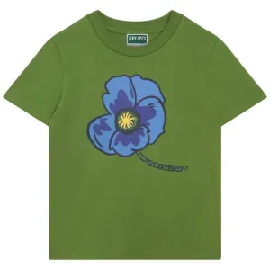 Boys Green Flower T-shirt