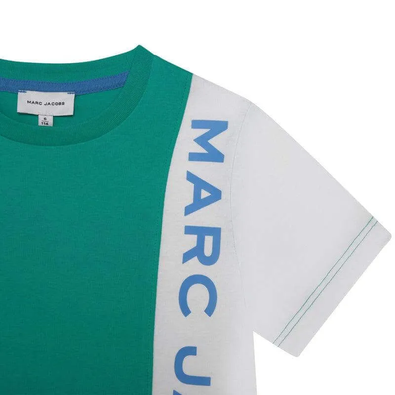 Boys Green Vertical Logo T-shirt