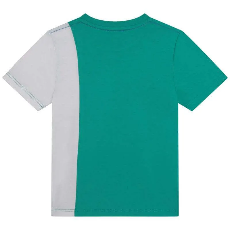 Boys Green Vertical Logo T-shirt