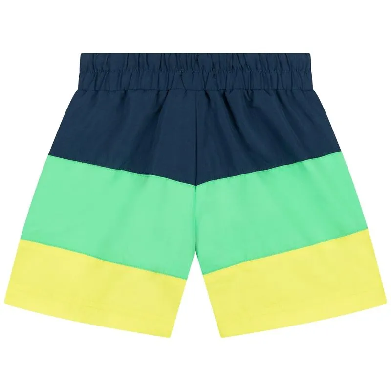 Boys Green Yellow Swim Shorts