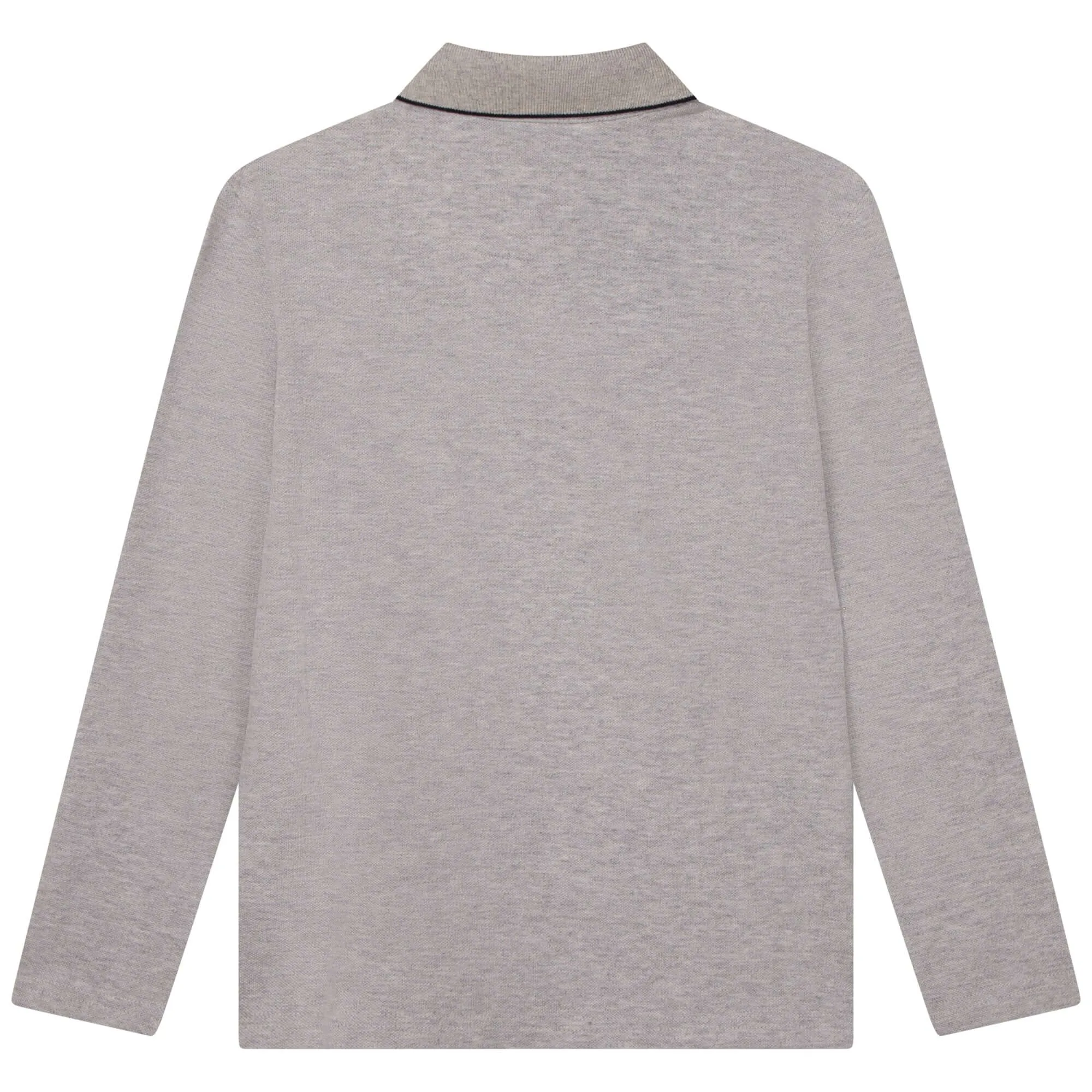 Boys Grey Long Sleeve Polo