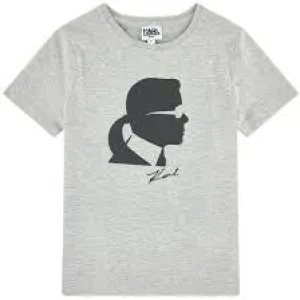 Boys Grey Short Sleeve Silhouette T-Shirt