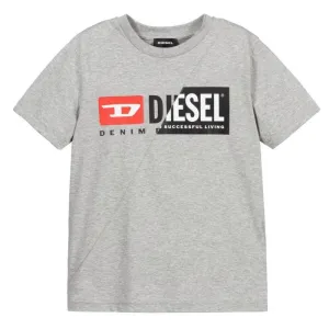 Boys Grey Successful Living Logo T-Shirt