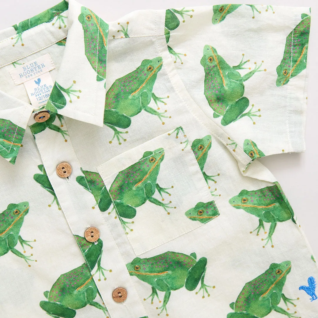 Boys Jack Shirt - Frogs by Pink Chicken